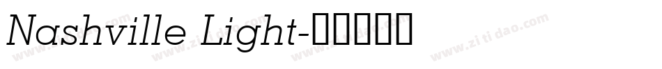 Nashville Light字体转换